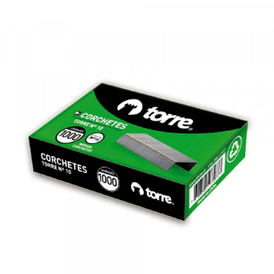 CAJA CORCHETES N°10 1000 UNIDADES. TORRE