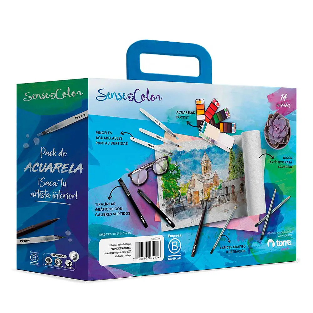 CAJA SENSE OF COLOR ACUARELA