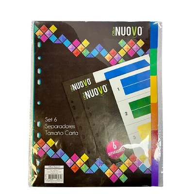SEPARADOR VINIL CARTA 6 DIVISIONES