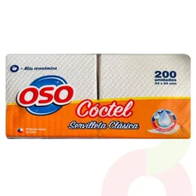 SERVILLETA COCK 24X24 CM 200UNDS