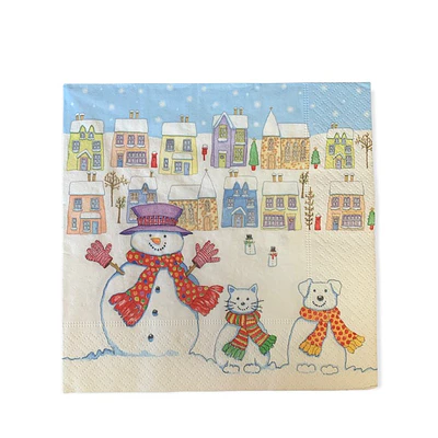 SERVILLETA DE COPAJE MONOS DE NIEVE - PUEBLO