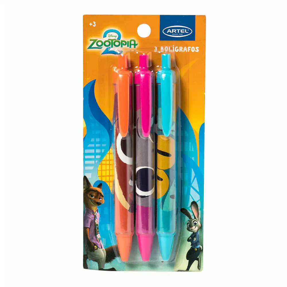 SET 3 BOLIGRAFOS ZOOTOPIA 2