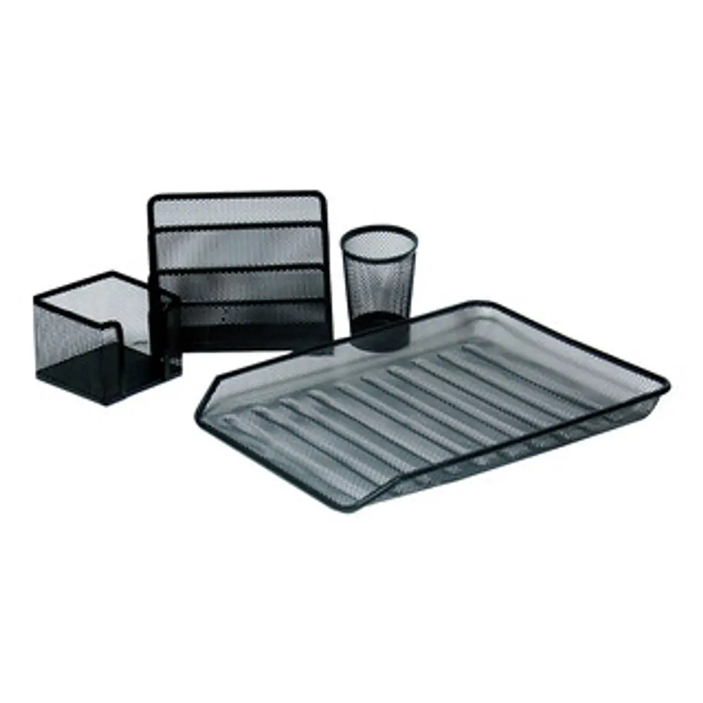SET 4 PIEZAS MALLA METALICA OFICINA LAVORO