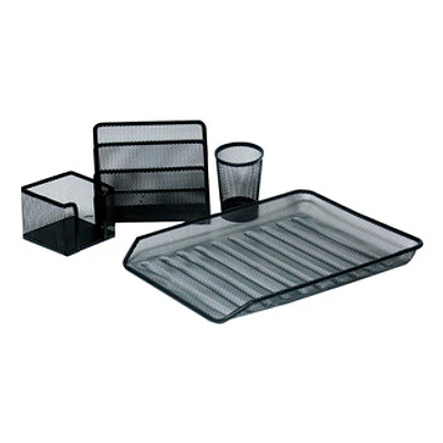 SET 4 PIEZAS MALLA METALICA OFICINA LAVORO