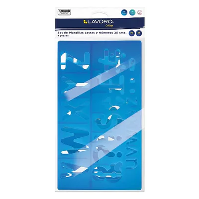 SET 4 PLANTILLAS LETRAS-NUMEROS