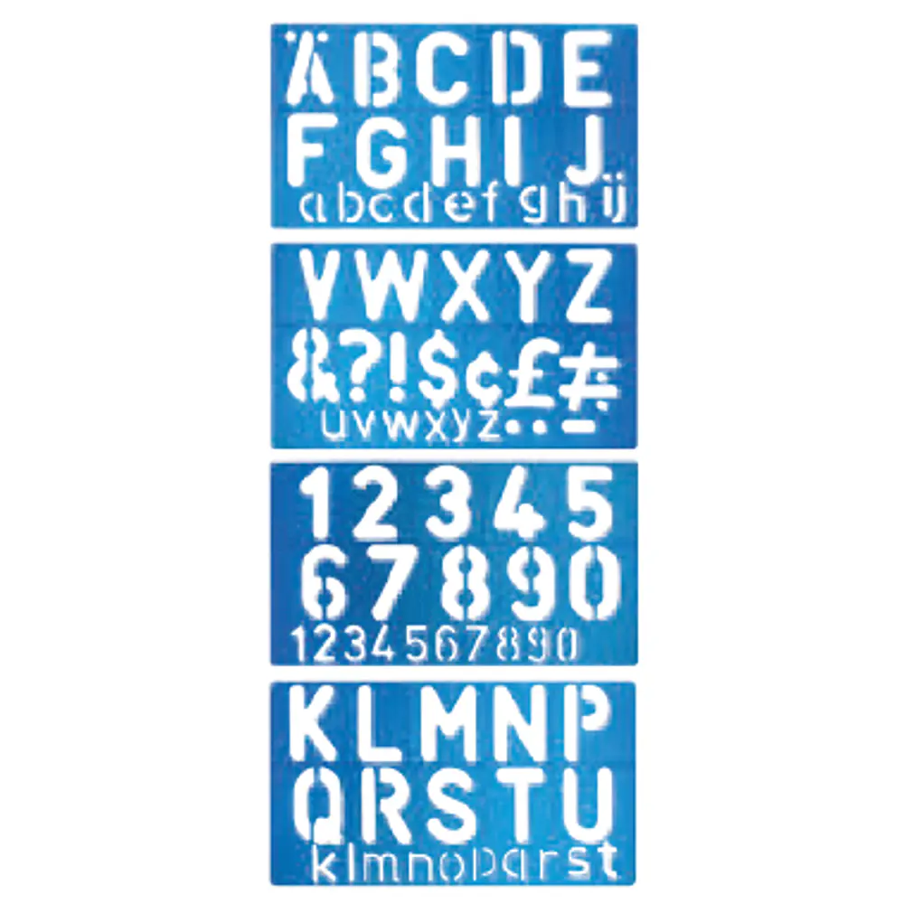 SET 4 PLANTILLAS LETRAS-NUMEROS