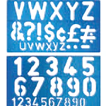 SET 4 PLANTILLAS LETRAS-NUMEROS