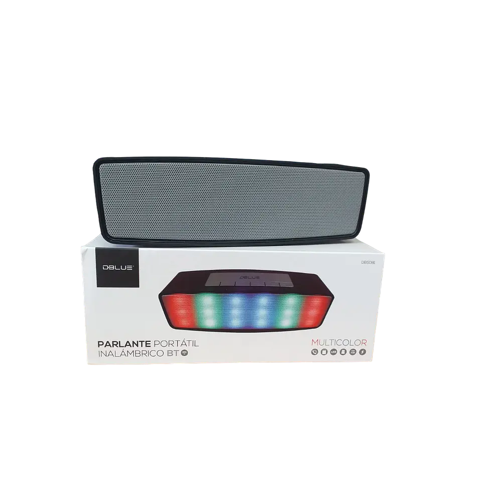 PARLANTE BLUETOOTH MULTICOLOR SD/RADIO