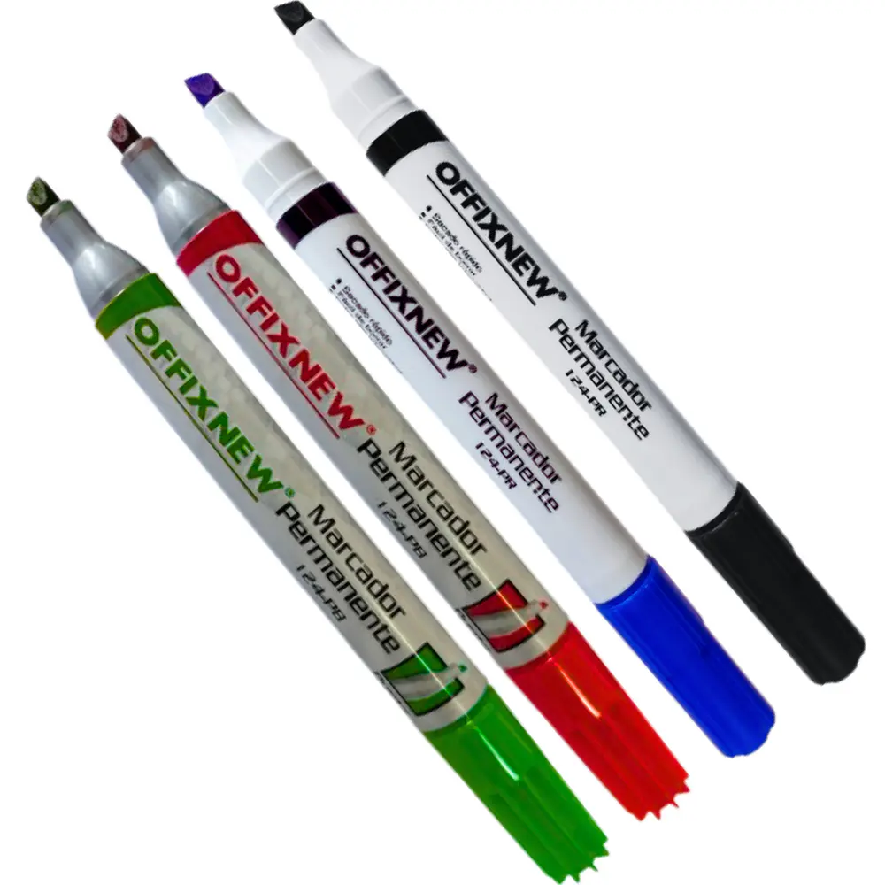 MARCADOR PERMANENTE OFFIX PUNTA BISELADA - DIFERENTES COLORES