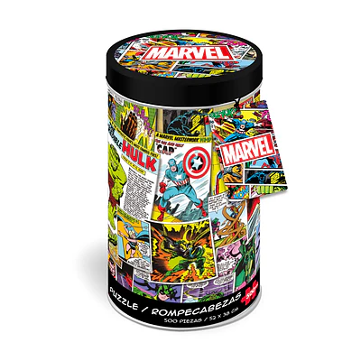 PUZZLE 500 PIEZAS TUBO MARVEL COMICS