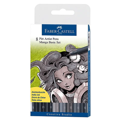 MARCADOR PITT MANGA X 8 