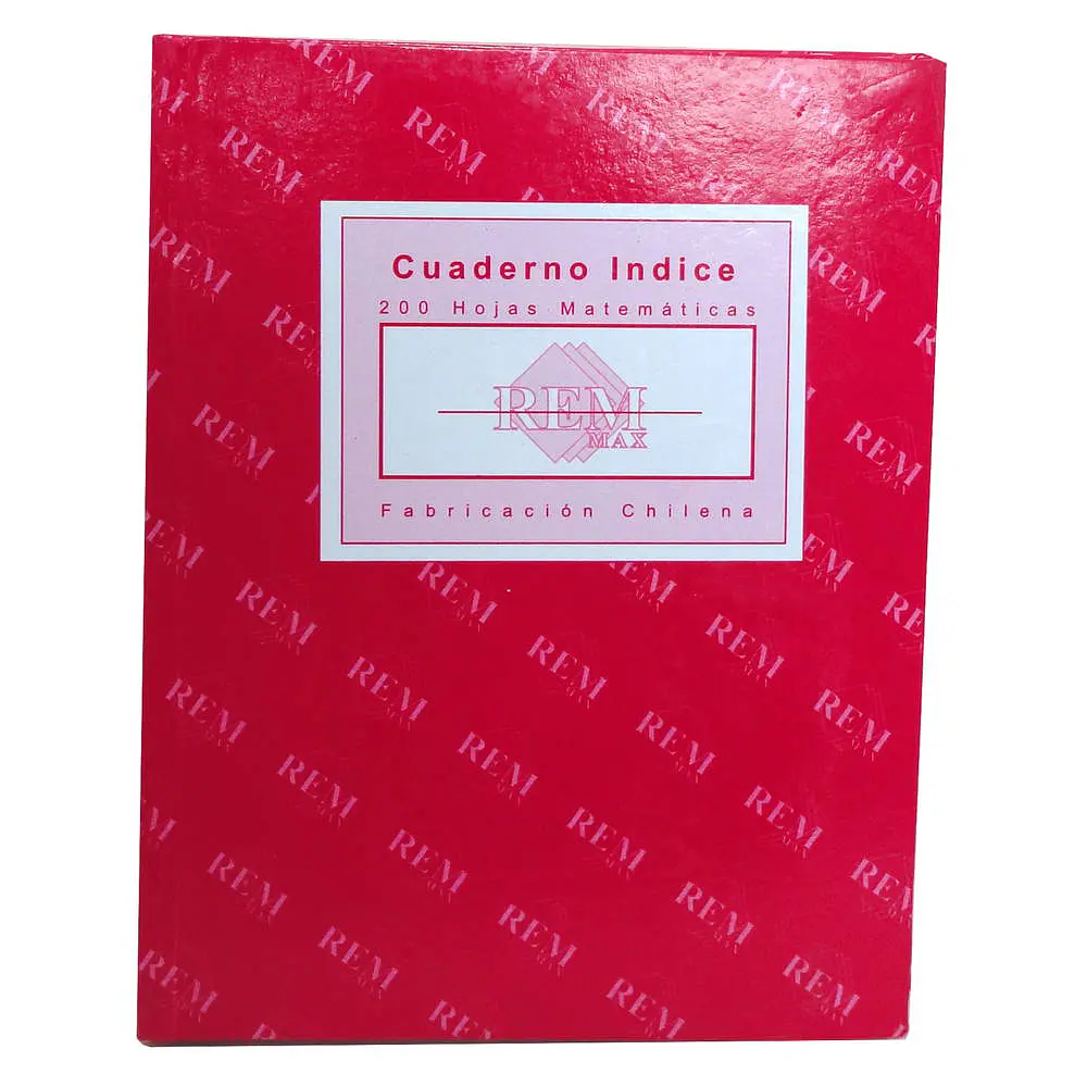 CUADERNO EMPASTADO 200HJS INDICE MAT7M