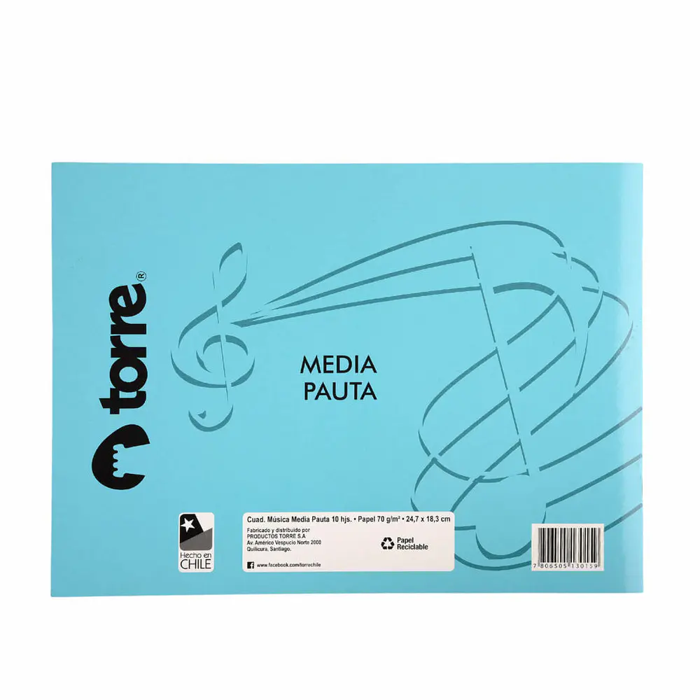 CUADERNO MUSICA 1/2 PAUTA