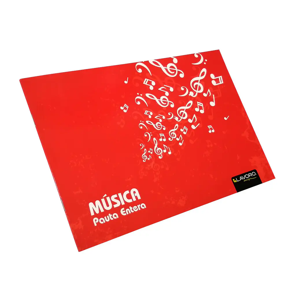 CUADERNO MUSICA PAUTA ENTERA 10HJS