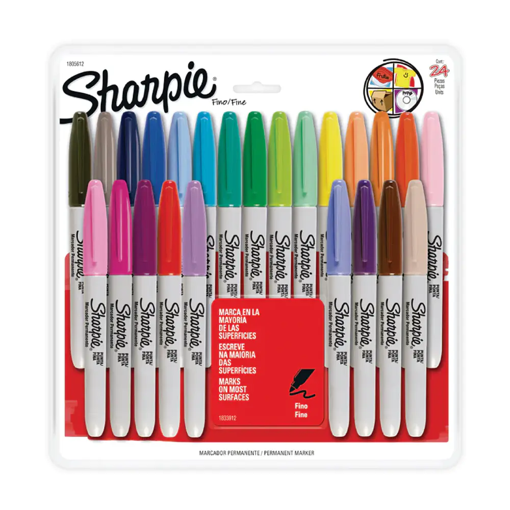 MARCADOR PUNTA FINA  SURTIDOS  POR 24 COLORES