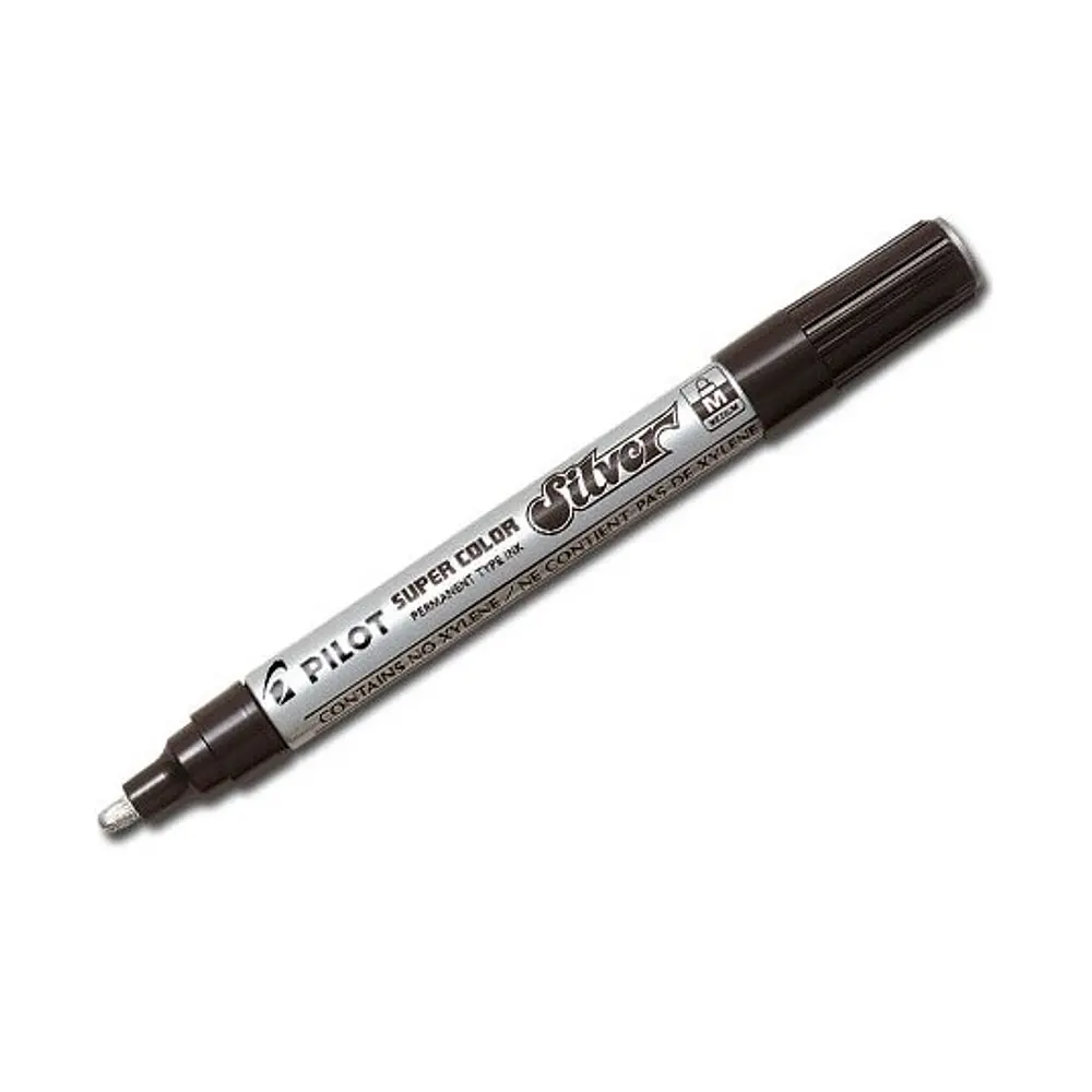 MARCADOR TINTA PILOT OLEO MEDIO 2.0mm PLATEADO