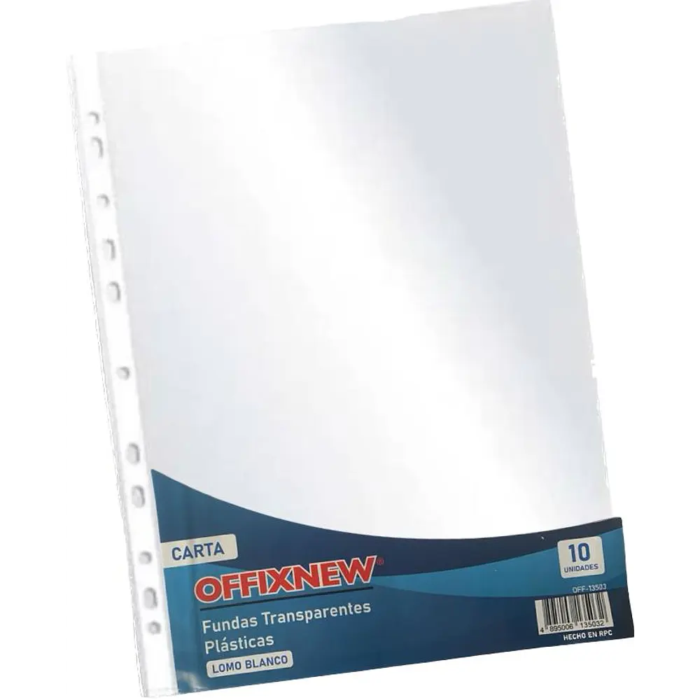 FUNDA CARTA POR 10 UNIDADES