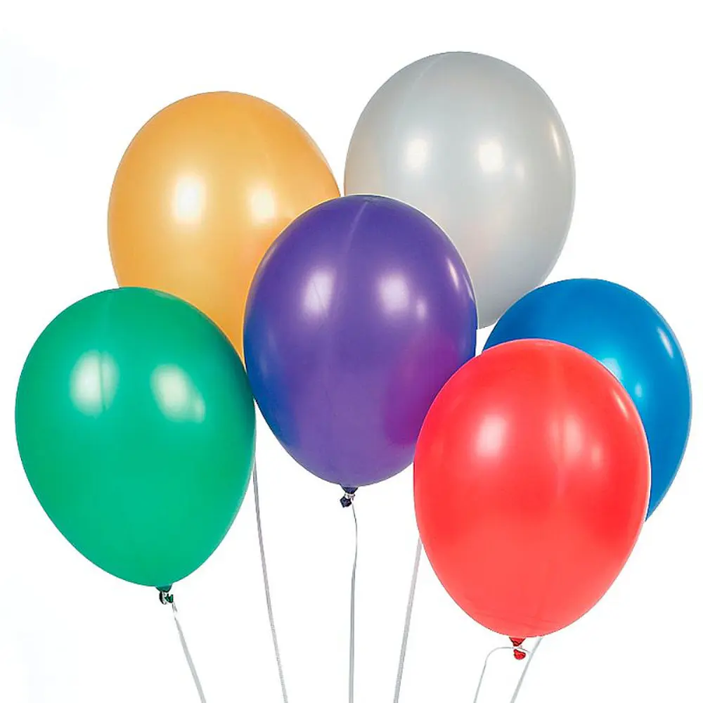 GLOBO METALICO x 50 UNIDADES Nº9 - DISTINTOS COLORES