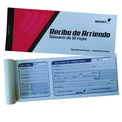 TALONARIO RECIBO DE ARRIENDO