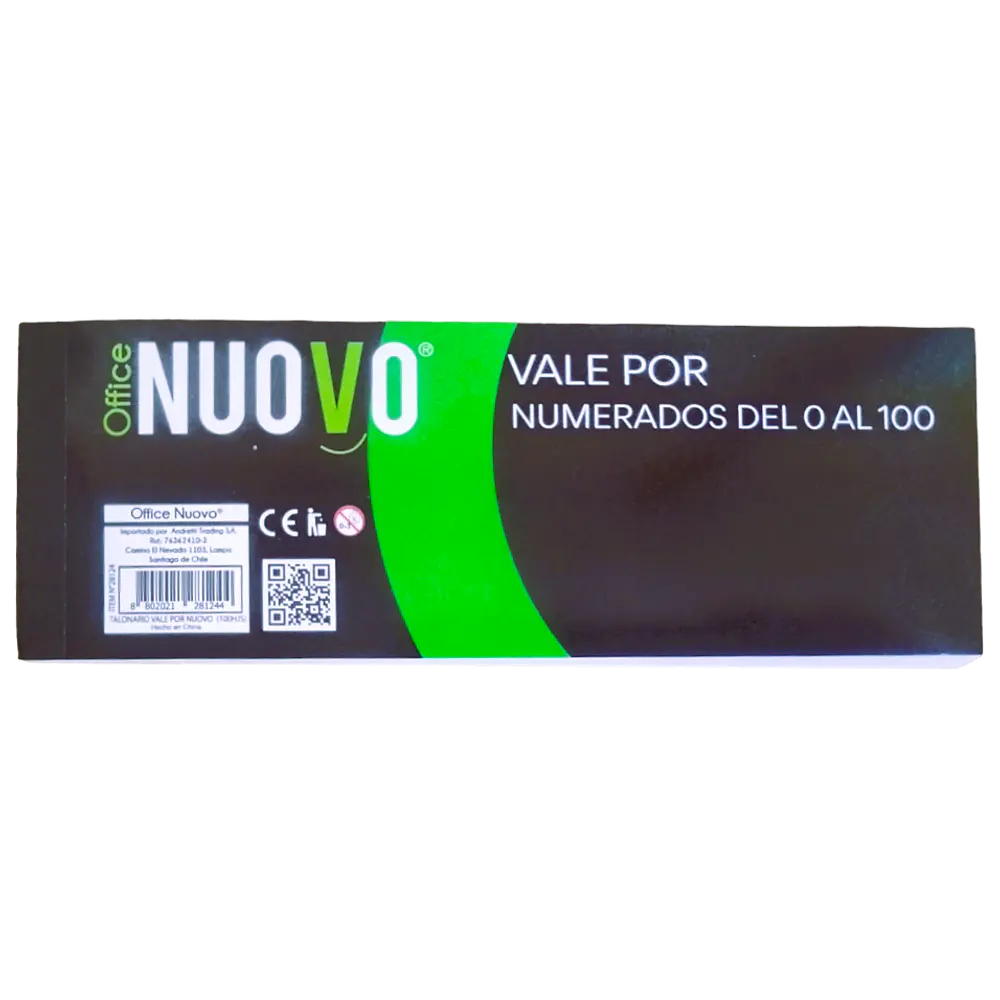 TALONARIO VALE POR 100HJS.