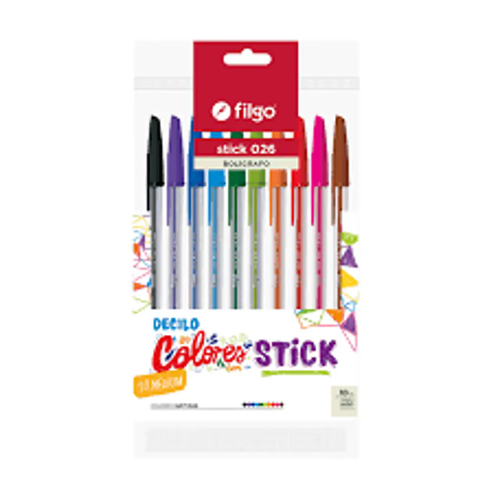 PACK 10 LAPICES PASTA FLOW COLORES PUNTA MEDIA