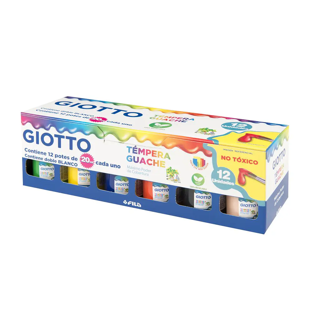 TEMPERA 12 COLORES GIOTTO