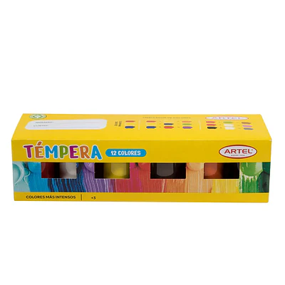 TEMPERA 12 COLORES ARTEL 