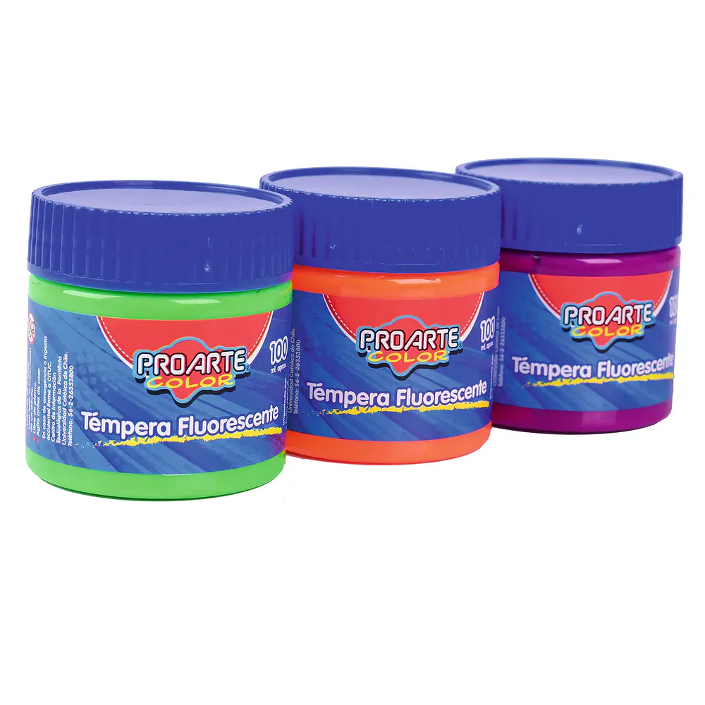 TEMPERA FLUOR  100 ML- DIFERENTES COLORES PROARTE