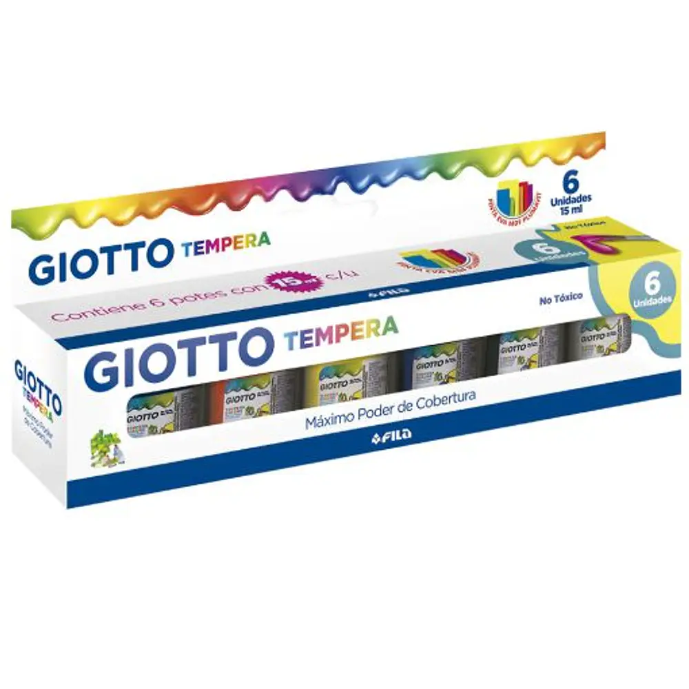 TEMPERA GEL 6 COLORES 15 ML. GIOTTO