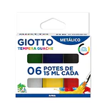 TEMPERA METÁLICA 6 COLORES 15 ML. GIOTTO