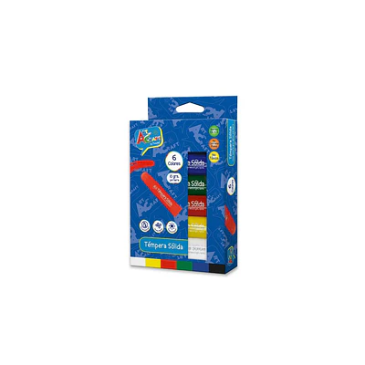 TEMPERA SOLIDA 10GRS 6 COLORES