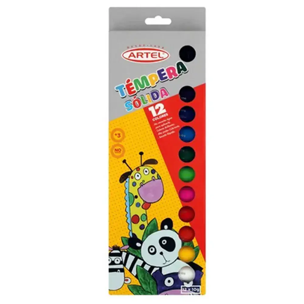 TEMPERA SOLIDA 12 COLORES ARTEL