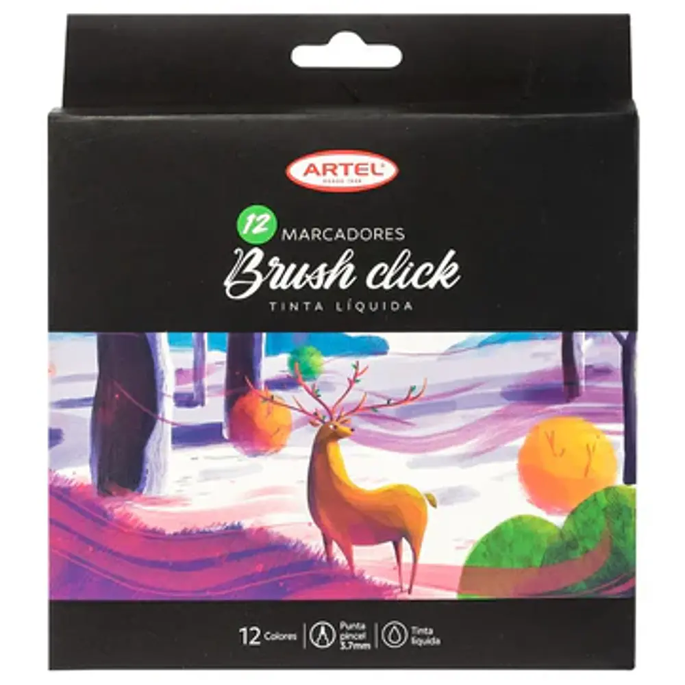 MARCADORES BRUSH CLICK 12 COLORES