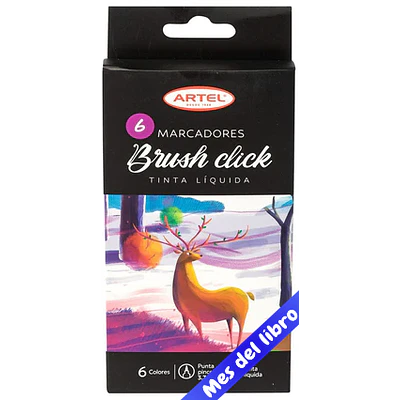 MARCADORES BRUSH CLICK 6 COLORES