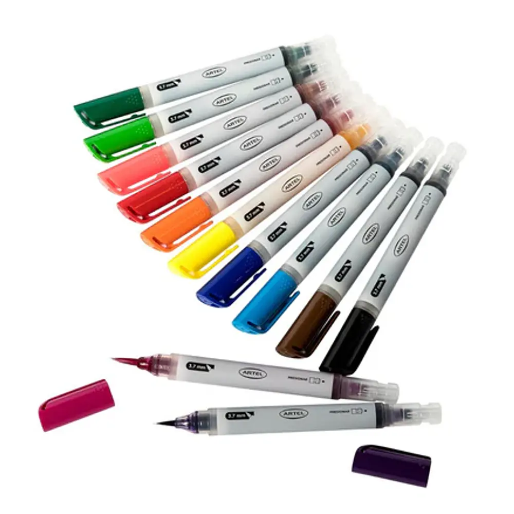 MARCADORES BRUSH CLICK 12 COLORES