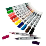 MARCADORES BRUSH CLICK 12 COLORES