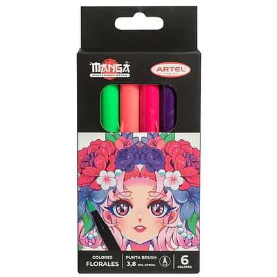 MARCADORES BRUSH COLORES FLORALES