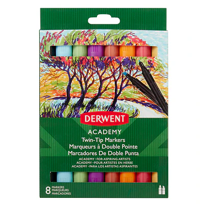 MARCADORES DOBLE PUNTA CHISEL 8 COLORES