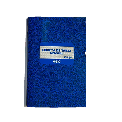 LIBRETA TARJA T/TERMOLAMINADA (CU120)