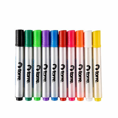 MARCADORES GLASSMARKERS 10 COLORES