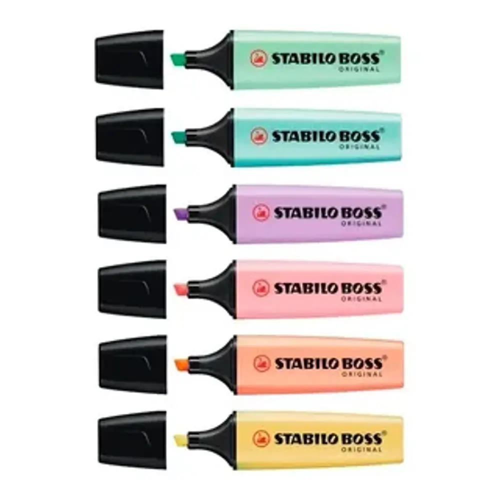 DESTACADOR PASTEL STABILO BOSS - DIFERENTES COLORES.