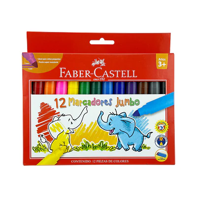 MARCADOR JUMBO 12 COLORES 