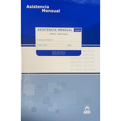 LIBRO ASISTENCIA ASISTENTES EDUCACION 200 HOJAS