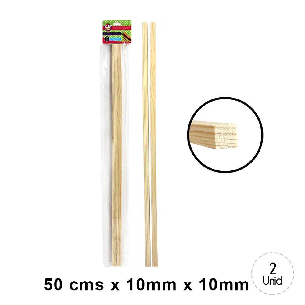PALOS DE MAQUETA 10X10MM 2 UNIDADES