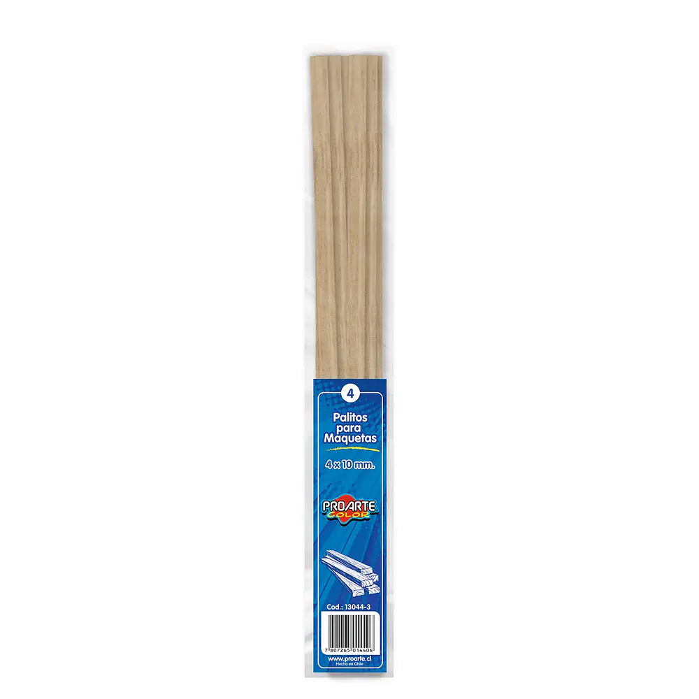 PALOS DE MAQUETA 4x10mm PAQUETE 4 UNIDADES