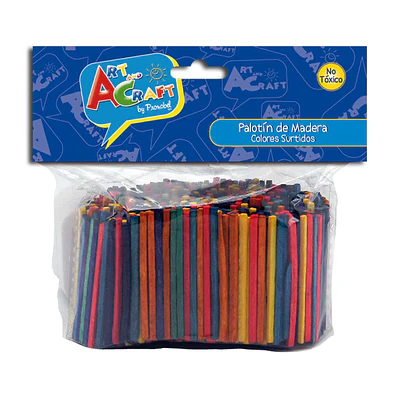 PALOTINES DE MADERA COLORES SURTIDOS - ART AND CRAFT