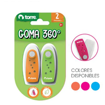 BL.GOMA DE BORRAR CON PROTECTOR 360° 2UN
