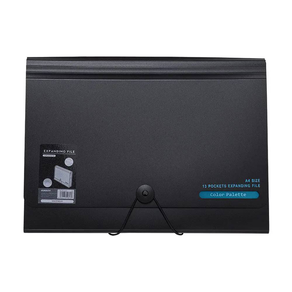 CARPETA ACORDEON 13 DIV NEGRA TORRE