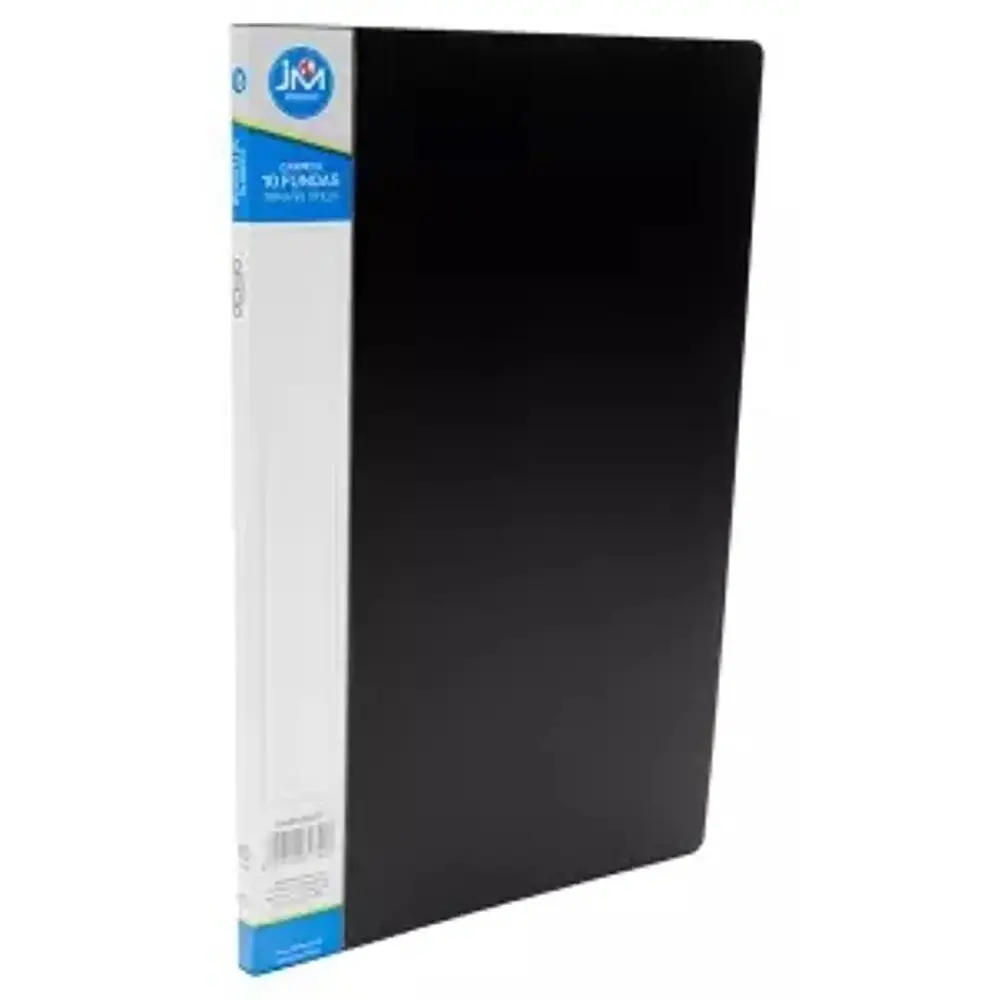CARPETA C/10 FUNDAS OFICIO NEGRA