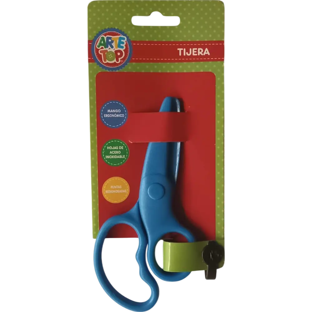 TIJERA ESCOLAR 13CM PLÁSTICA DISEÑO/COLORES